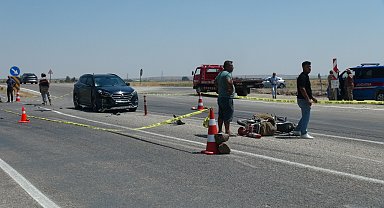 Kilis'te otomobil ile çarpışan motosikletin sürücüsü öldü