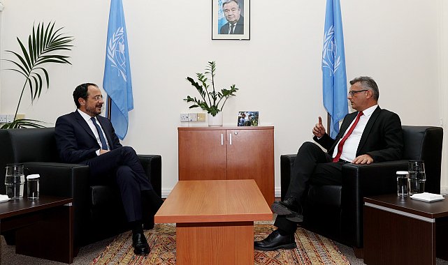 KKTC Cumhurbaşkanı Erhürman ile GKRY lideri Hristodulidis bir araya geldi