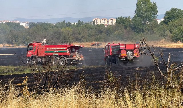Kütahya'da anız yangını kontrol altına alındı