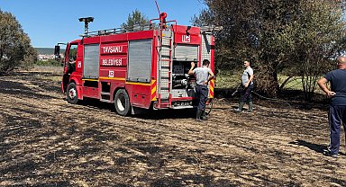 Kütahya'da örtü yangını, erken müdahaleyle söndürüldü