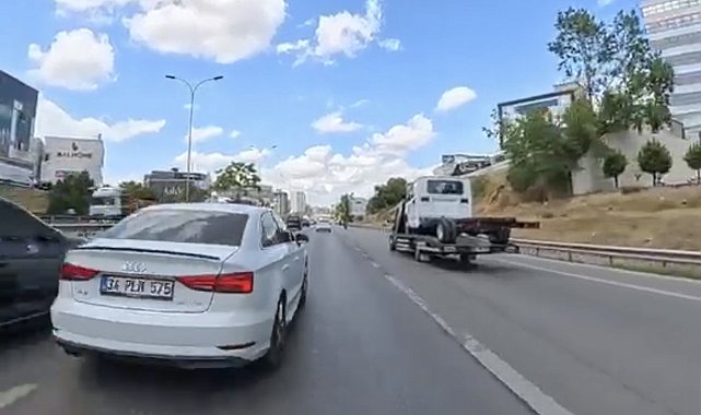 Maltepe'de trafikte makas atarak ilerleyen sürücüye 115 bin lira ceza