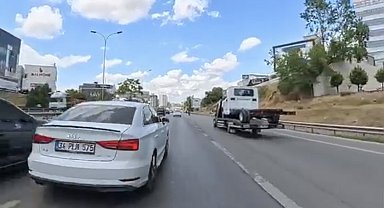 Maltepe'de trafikte makas atarak ilerleyen sürücüye 115 bin lira ceza