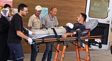 Motorlu testere ile odun keserken 3 parmağı koptu