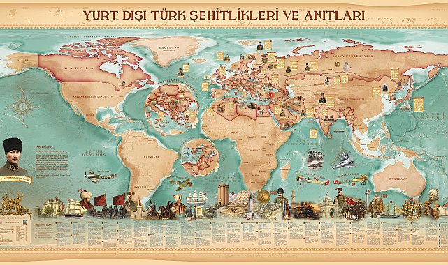MSB Harita Genel Müdürlüğü, yurt dışındaki şehitliklerin haritasını çıkardı