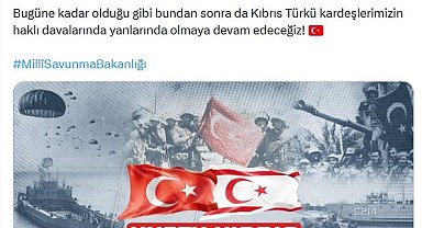 MSB, KKTC'nin Toplumsal Direniş ve Silahlı Kuvvetler Günü'nü kutladı