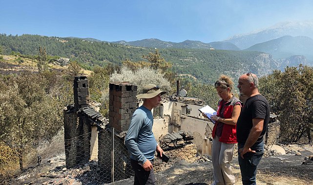 Muğla'da yangından etkilenen üreticiler için hasar tespit çalışmaları sürüyor