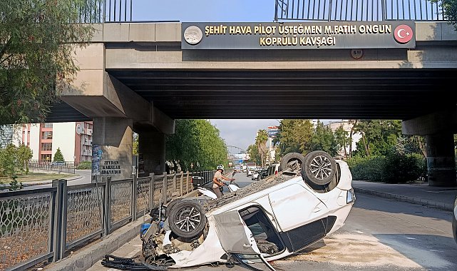 Otomobil, köprüden alt yola düştü; sürücü yaralandı