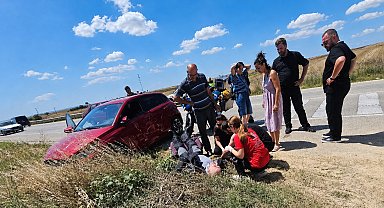 Otomobille çarpışan motosikletin sürücüsü yaralandı
