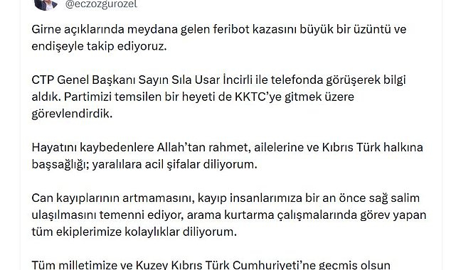 Özgür Özel: KKTC'ye heyet gönderdik
