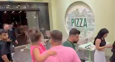 Pizzacıda iki grup arasında kavga