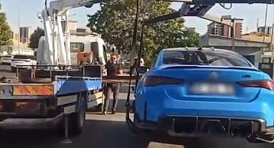 Plakası kapalı aracıyla drift atan sürücüye 281 bin TL ceza