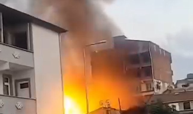 Samsun'da bir depoda yangın