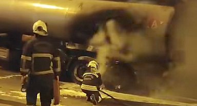 Seyir sırasında tanker alev aldı