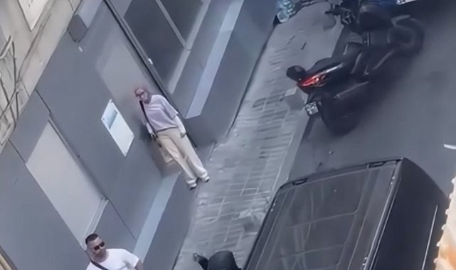 Şişli'de motosiklet sürücüsünün bıçaklandığı yol verme kavgası kamerada