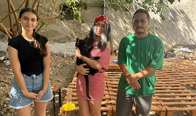Sokak kedileri için 'mahalle' projesi; 13 yaşındaki Bade'den su ve mama kabı desteği