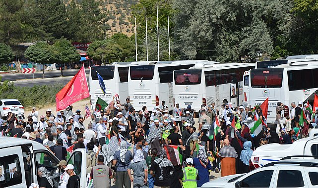 Srebrenitsa'dan yola çıkan 'Filistin Konvoyu' Mardin'de