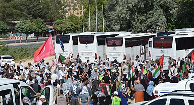 Srebrenitsa'dan yola çıkan 'Filistin Konvoyu' Mardin'de