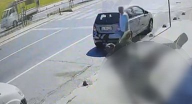 Sultangazi'de işçinin 3'üncü kattan düştüğü anlar kamerada