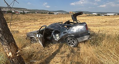 Takla atan otomobilin sürücüsü yaralandı
