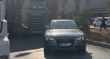 Tartıştığı sürücünün otomobiline TIR ile çarptı