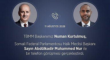 TBMM Başkanı Kurtulmuş, Somalili mevkidaşı Nur ile görüştü