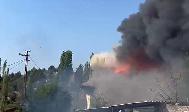 Tek katlı müstakil evde çıkan yangın söndürüldü