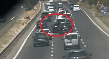 Trafikte makas atarak ilerleyen sürücüye 10 bin lira ceza