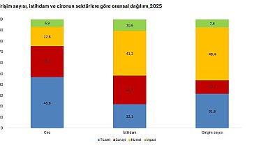 TÜİK: 2025'te aktif girişim sayısı 4 milyon 16 bin 59 oldu