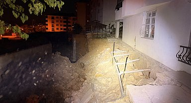 Tunceli'de temel kazısı sırasında toprak kaydı, 5 katlı bina tahliye edildi