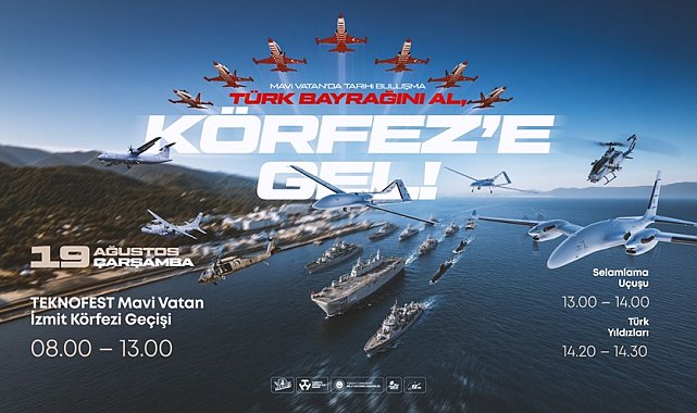 Türk donanması İzmit Körfezi'nde vatandaşları selamlayacak