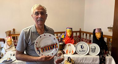 Türk halk oyunları figürlerini tabaklara işleyip dünyaya taşıyor