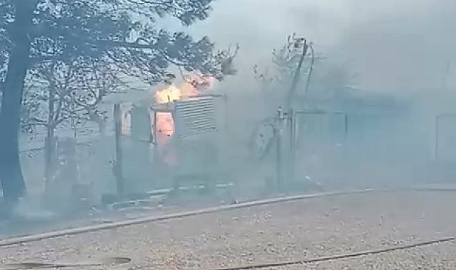Tuzla'da otluk alanda yangın çıktı; alevler tek katlı eve sıçradı