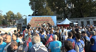 Üsküdar'da düzenlenen programda Gazze için yardım çağrısı