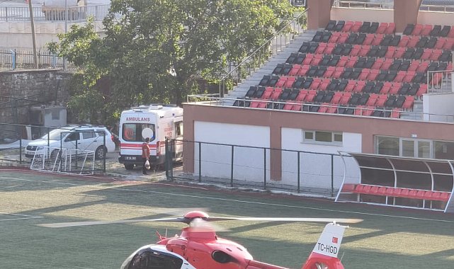 Vücudu yanan bebek ambulans helikopterle Ankara'ya sevk edildi