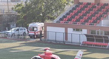 Vücudu yanan bebek ambulans helikopterle Ankara'ya sevk edildi