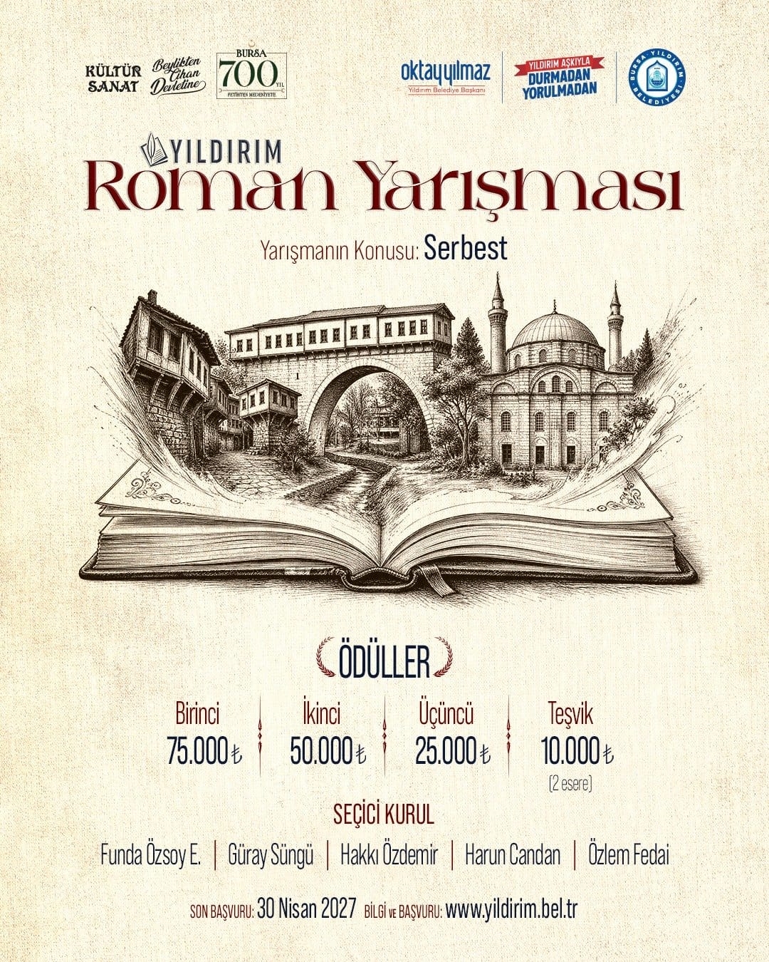 Yıldırım roman yarışması’nda heyecan başladı
