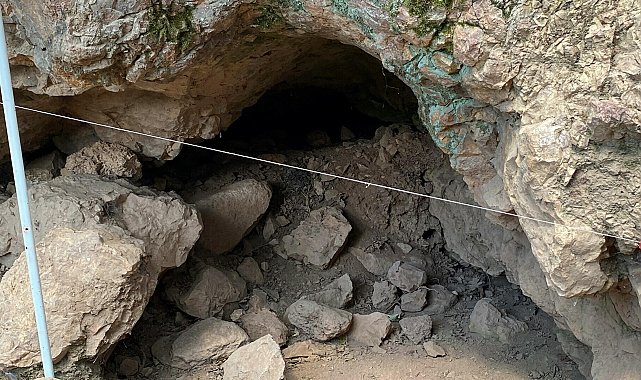 86 bin yıllık İnkaya Mağarası'nda en büyük girişin bulunduğu güney ağzı kazılıyor