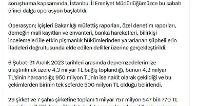 Ahbap soruşturmasında 20 ilde 53 şüpheliye operasyon