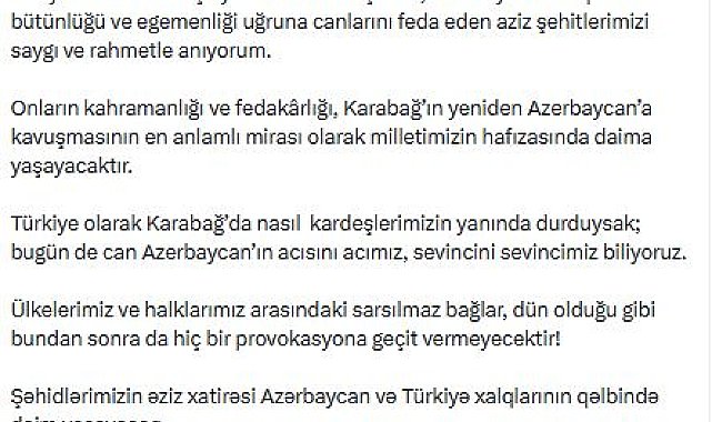 AK Parti'li Zorlu, 2'nci Karabağ Savaşı şehitlerini andı