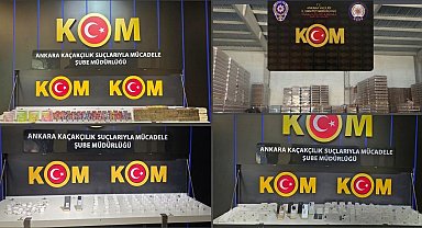 Ankara'da 21 milyon lira değerinde kaçak ürün ele geçirildi