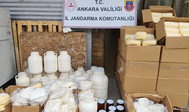 Ankara'da 838 kilo niteliği değiştirilmiş süt ve süt ürünü imha edildi