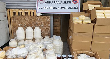 Ankara'da 838 kilo niteliği değiştirilmiş süt ve süt ürünü imha edildi