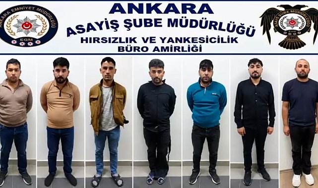 Ankara'da hırsızlık şebekesine operasyon; 7 tutuklama