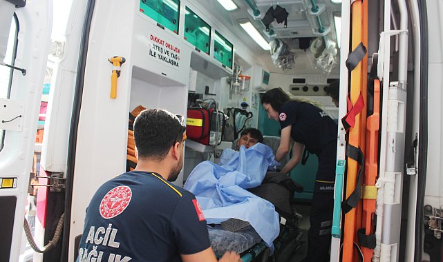 Arıdan korkup ağaçtan düşen Muhammed'in koluna demir saplandı
