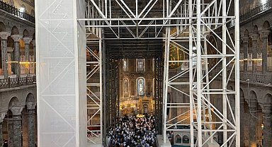 Ayasofya'da güçlendirme ve konservasyon çalışmaları devam ediyor