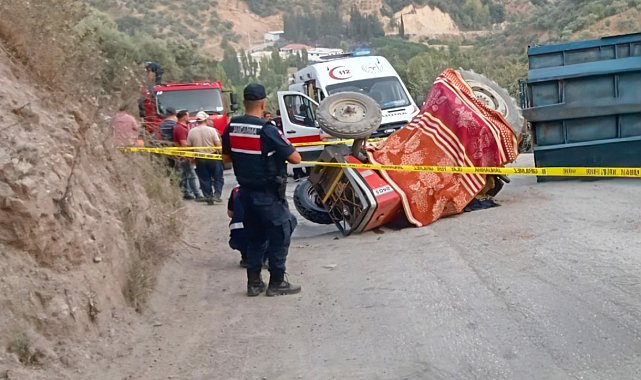 Aydın'da traktör devrildi; 1 ölü, 1 yaralı