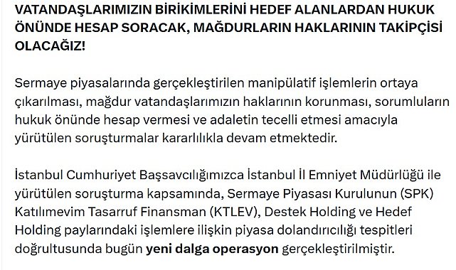 Bakan Gürlek: Fon soruşturması kapsamında 14 şüpheli daha yakalandı