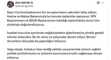 Bakan Gürlek'ten 'fon soruşturması' açıklaması