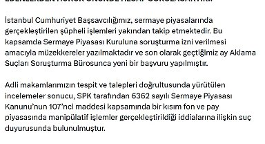 Bakan Gürlek'ten sermaye piyasalarında manipülasyon soruşturmaları açıklaması; 20 şüpheli tutuklandı