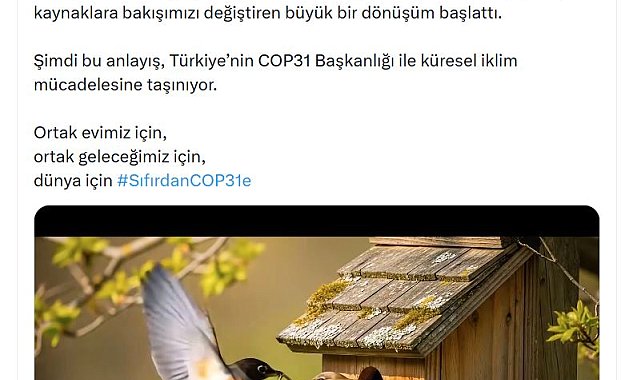 Bakan Kurum: Sıfır Atık anlayışı, Türkiye'nin COP31 başkanlığı ile küresel iklim mücadelesine taşınıyor
